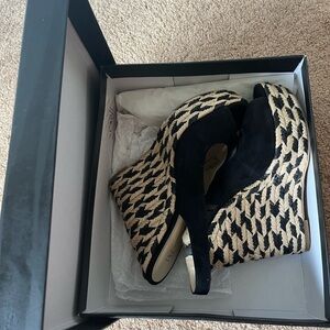 INC platform sandals |suede